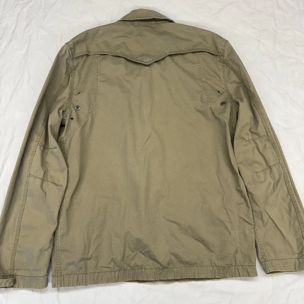 Men's LEVI'S Khaki‎ 100% Cotton Button Up Utility Jacket Size Large